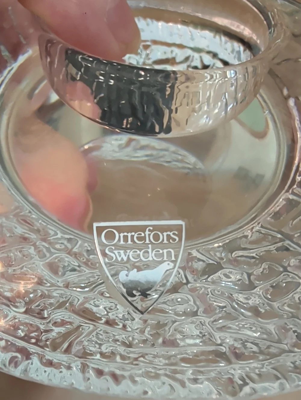 Orrefors disc Votive candle holder